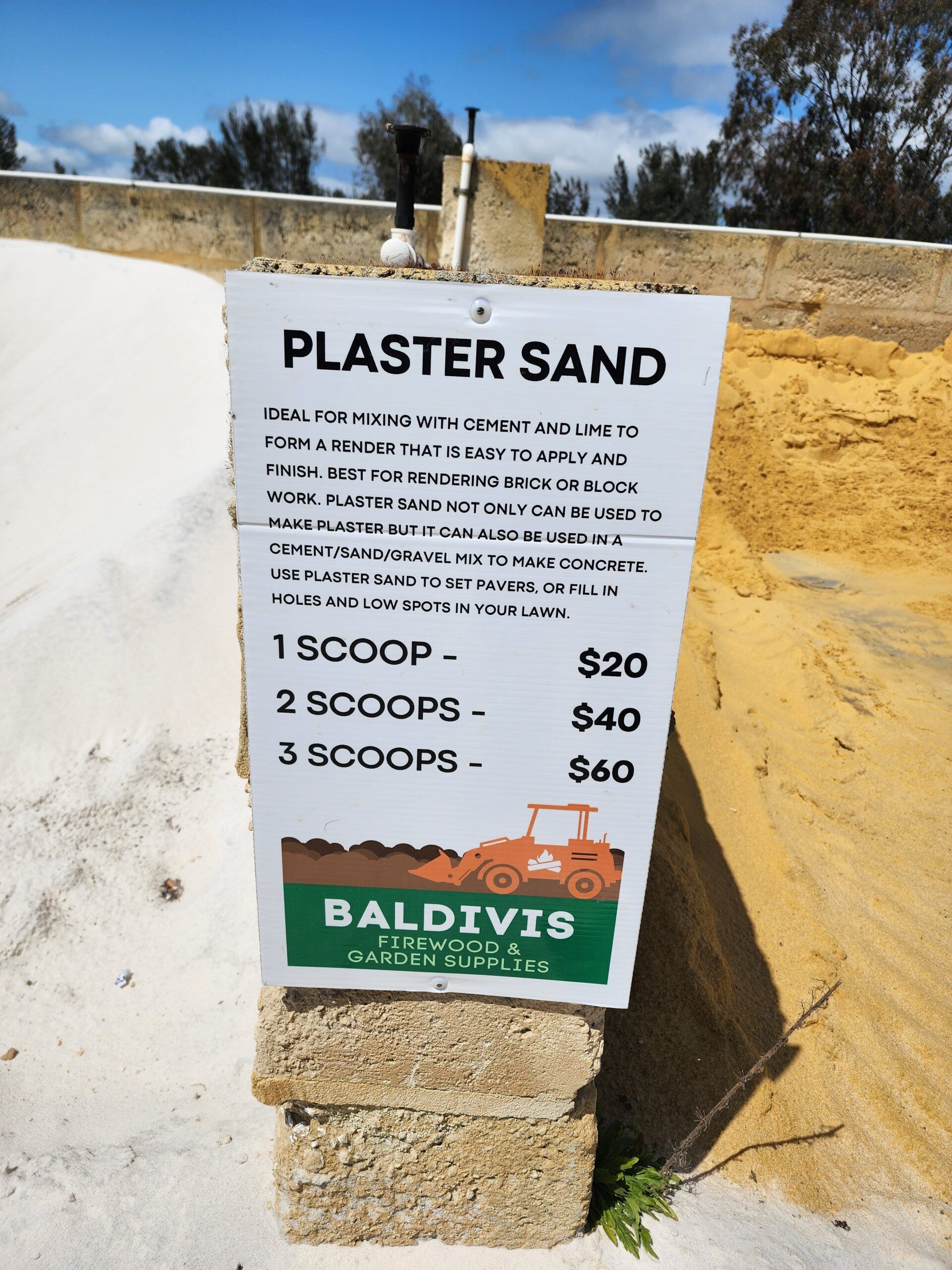 Plasters sand sign Premium Plaster Sand