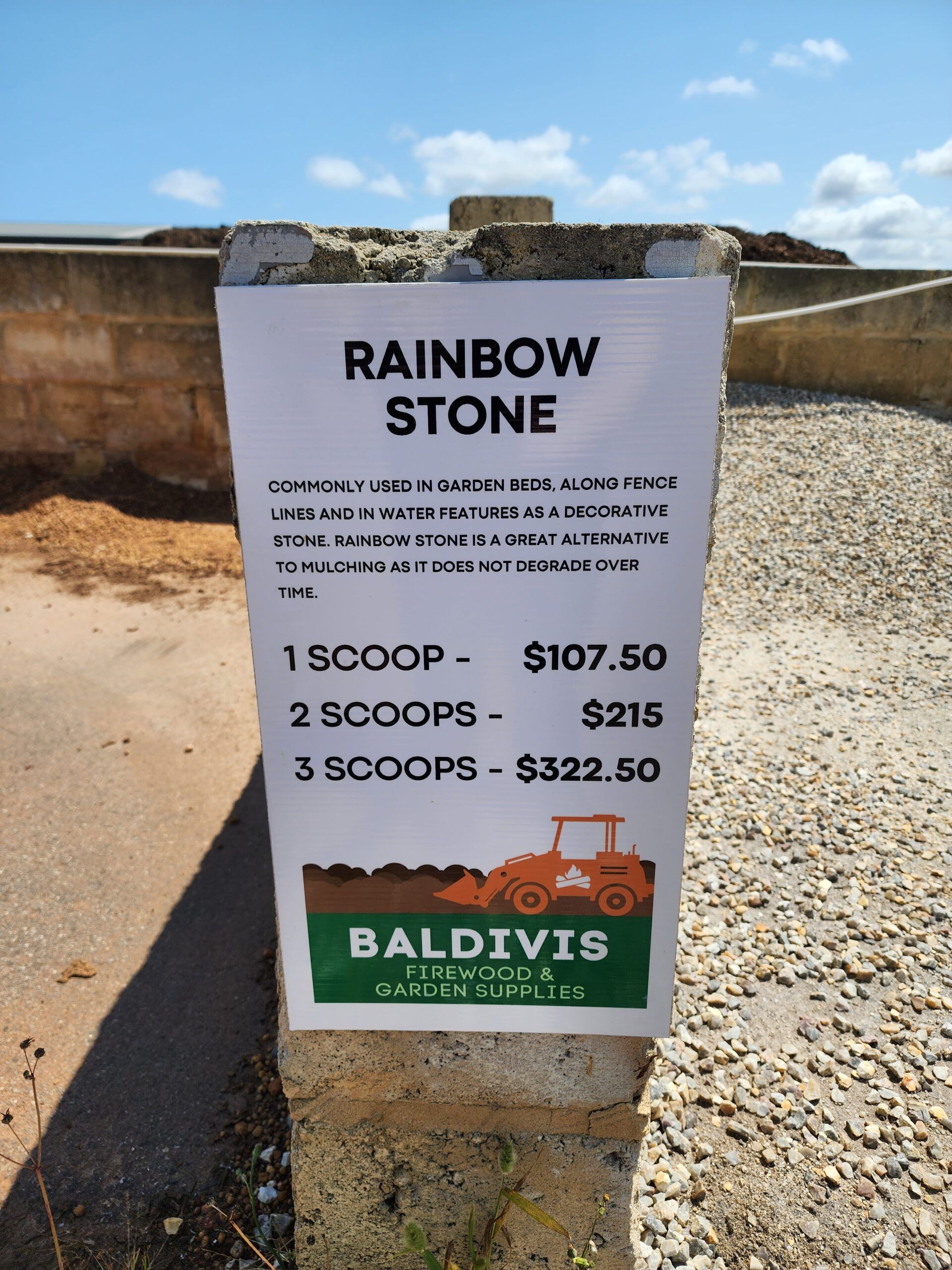 Rainbow Stone Premium Rainbow Stone Sign